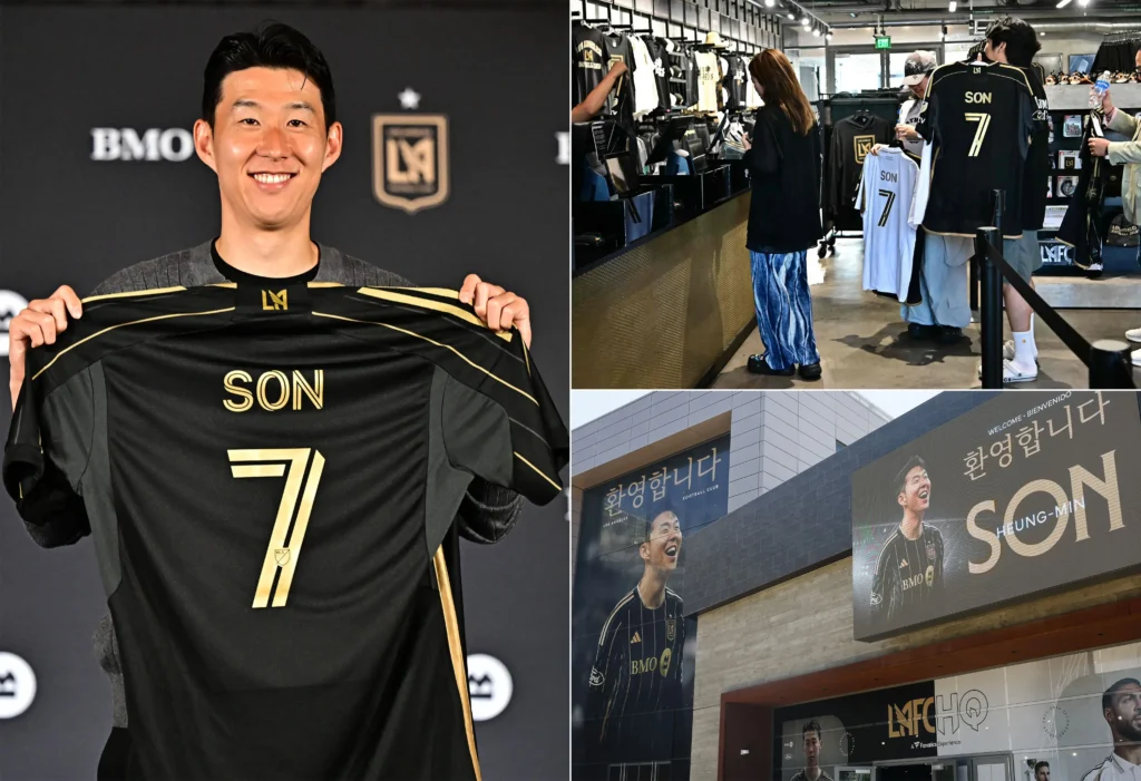 LAFC 공식 유니폼과 손흥민 그리고 손흥민의 유니폼은 구입하려는 팬들. LAFC 공식 유니폼과 손흥민 그리고 손흥민의 유니폼은 구입하려는 팬들.